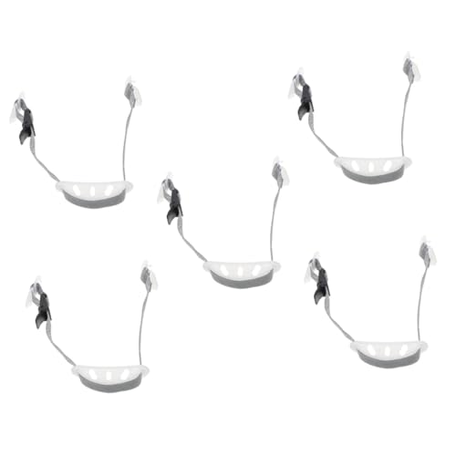 OKUMEYR 5pcs Chin Strap Helmet Chain Strap Chin Cup for Helmet Strap Bulk Hats Helmet Straps Strap and Chin Cup Hard Hat Adjustable Helmet Brim Batting Helmet Mask Hat Clasp Plastic White