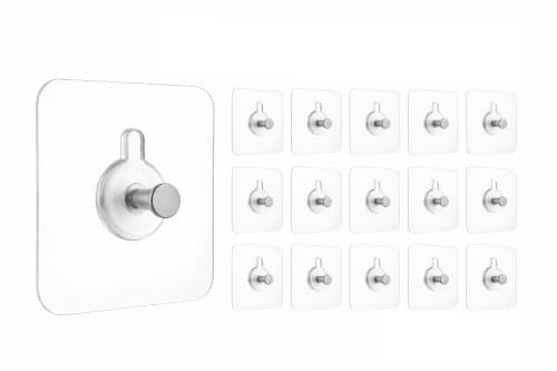 Image of Zista 20 Pcs Self Adhesive Hooks for Secure Wall Hanging - Versatile 6mm Nail Hook for Photo Frames Hooks, Clocks, and More - Transparent, Heavy-Duty, No-Drill Solution