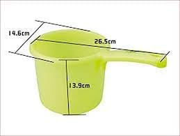 Japanese Hot bath Plastic Water Ladle Bath Ladle Dipper Green Color, Made in Japan (1, Green)