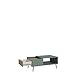 Forte Harllson, einfache Montage Dank EasyKlix Couchtisch mit Schublade, Salbei und Holzdekor: Mauvella Eiche, skandinavischer, moderner Stil, 106 cm breit x 45 cm hoch x 60 cm tief