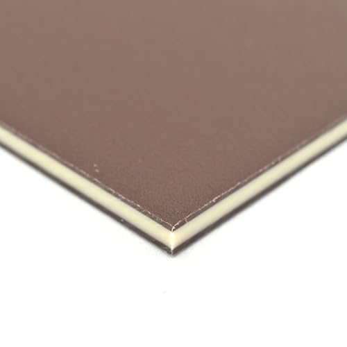 BuyPlastic King ColorCore Plastic Sheet 3/4" x 12" x 48" Brown-Tan-Brown Color Core, HDPE Board, High Density Polyethylene Panel