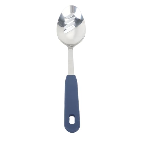 FLEXMAN Serving Spoons, Serving Spoons for Buffet, Stainless Steel Serving Spoons, Metal Serving Utensils with Long Handle for Service Buffets, Restaurants, Dining Establishments (with Hole)