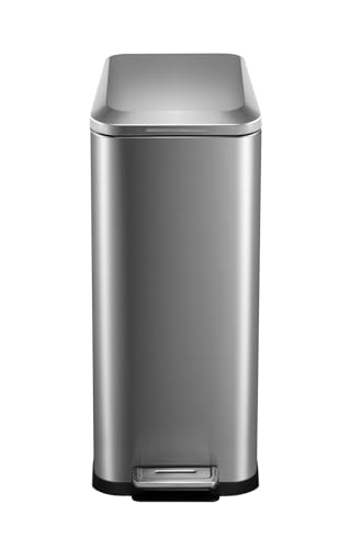 Caneca de basura rectangular de acero inoxidable 50L