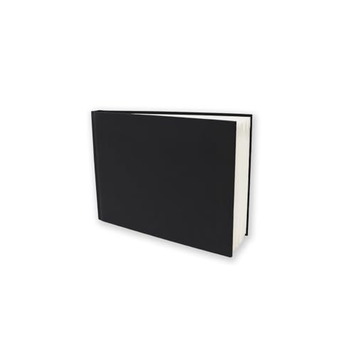 Artway Studio - Cuaderno de bocetos A5, horizontal, 100 caras/50 páginas de papel de cartucho de 170 g/m², tapa dura negra