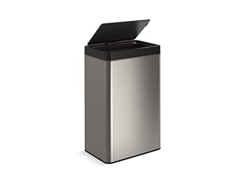 KOHLER 13-Gallon Touchless Stainless Steel Trash Can, Hands-Free Motion Sensor Lid, Durable, Fingerprint-Resistant, Easy to Clean, K-23825-ST