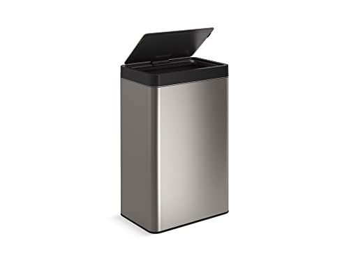 13-Gallon SensorCan, Kitchen Trash Can with Sensor-Activated Lid, Touchless Trash Can with Quiet Close Lid, Stainless Steel - Kohler 23825-ST