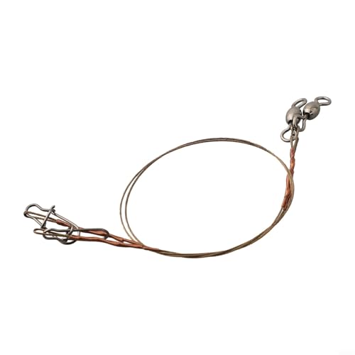 Fishing Leaders con Mosquetones y Giratorios, 2 piezas de Alambre de Acero miniatura 1