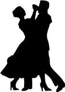 Couple Dancing Silhouette Wall Decal Cutout