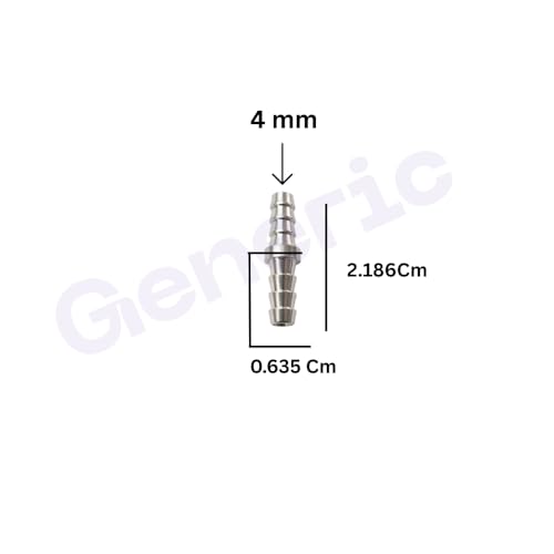 Image of Dental Chair Parts - 4mm x 4mm Straight Round Jointer | Direct Water Pipe Connector | Brass Construction, Lightweight & Durable (Pack of 5-4mm x 4mm)