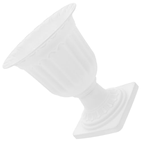 ABOOFAN Urn Planter,Plastic Outdoor Traditional Urn Pedestal Vases Plant Pot Roman Pillar Pot for Indoor Outdoor Porch Planters