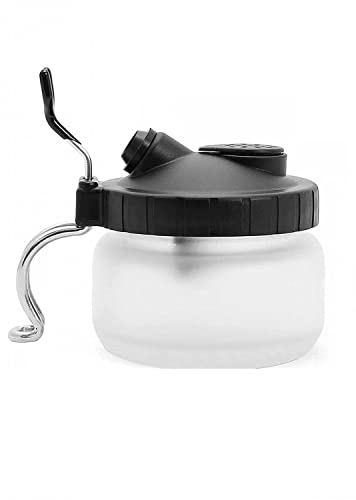 ABEST Airbrush Reinigungsbehälter Flaschenhalter Glas Reinigungsset Lackierstation Filter Reinigungskit