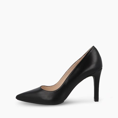 Lodi Zapatos de Salón para Mujer. Diseño Sencillo y Elegante. Tacón Fino de 9.5 cm. Punta Fina. Modelo Rachel-TP. Color Negro. Comodidad y Estilo para Todas Tus Ocasiones.