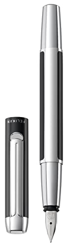 Amazon | Pelikan Pura P40 ブラック/シルバー 万年筆 細字