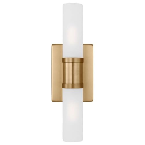 Image of Generation Lighting 4465002-848 Keaton Vanity, 2-Light 80 Total Watts, Satin Brass