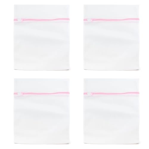 4Pcs Mesh Laundry Bags for Washing Machine, 50 x 60cm Mesh Laundry Bags With Hidden Zipper, Reuse Washing Bag, Reusable Net Laundry Bag for Underwear, Socks, Shirt, Baby Clothes Bra