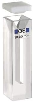 Quartz Cuvette, Semi-Micro, UV/Visible, 1 mL, 10 mm Path; 1/EA
