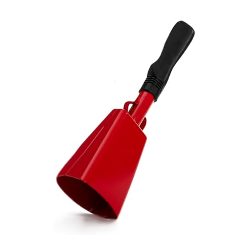 Peohud 6 Pack Cowbell for Sports Events, 10 Inch Loud Cheering Bell with Handle, Steel Noise Makers for Football Games, Stadiums, Party, Percussion Musical Instruments - Thumbnail 3