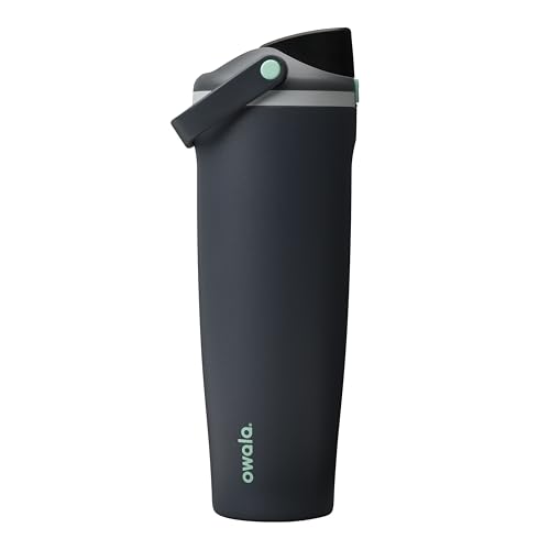 Image of Owala FreeSip Sway Insulated Stainless Steel Water Bottle with Two-Way Spout, Built-In Straw and Bucket Handle, Made for Travel, School, and Sports, 40oz, BPA Free, Leak Proof, Foggy Tide