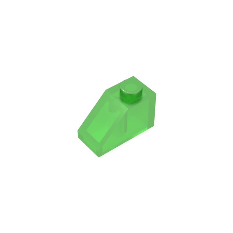 Gobricks 3040 Slope Brick 2x1 Sloped Brick 50 Pieces GDS-588 Compatible with Lego Building Blocks Color:Trans Green