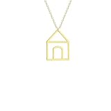Collana personalizzata da uomo e da donna, collana con ciondolo a forma di casetta per donne e ragazze, stile minimalista, catena con ciondolo romantico per la casa