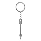 JOULOTE Arrow Keychain – Tool Keychains Bag Charms for Women with Arrowhead, Feather Fletching Decorations, Cool Key Chains Gifts for Archery Lovers,Friend and Family