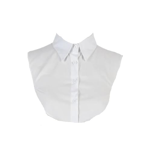 pureza Women's Versatile Cotton White Vertical Small Flip Collar Shirt Jumper - Fashionable Fall & Spring Apparel(Color 3)