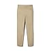 French Toast Boys' Relaxed Fit Twill Pant with Adjustable Waist in Standard Slim and Husky, Khaki Beige, 4 Slim