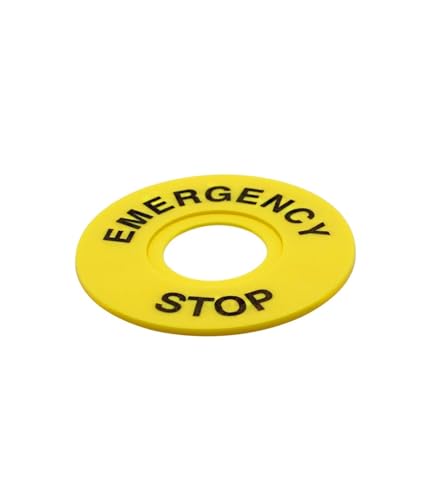 Panneau de bouton d'arrêt d'urgence jaune 22mm pour sécuriser vos machines industrielles