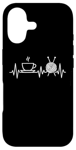 Coffee and Knitting Knitter Heartbeat Knitting Quilting Case for iPhone 17