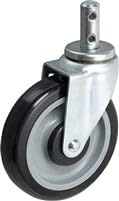 CasterHQ Brand | 5" Shopping Cart Rear Swivel Caster