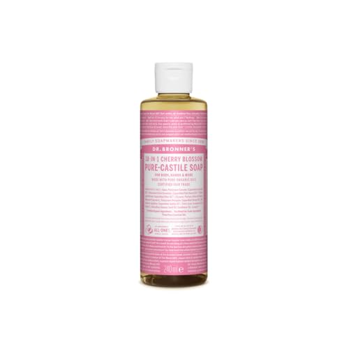 Dr. Bronner’s Savon Liquide Bio 18-en-1 Fleur de Cerisier – Douceur Florale – 240 ml