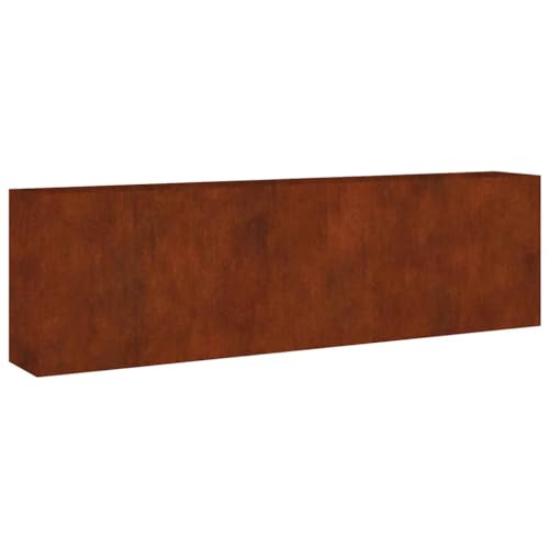 vidaXL Hochbeet, Pflanzkübel Gartenbeet für Garten Balkon Terrasse, Pflanzkasten Blumenkasten zum Selber Bauen, Pflanzbeet Gemüsebeet aus Metall, Cortenstahl