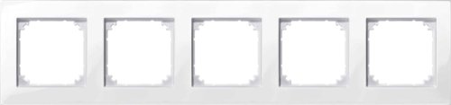 Merten 515519 M-PLAN plaque de recouvrement quintuple blanc brillant