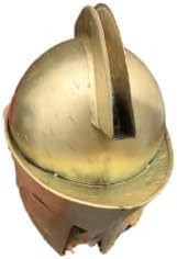 Helmet Handmade Greek Corinthian Armour with Black Crest Metal Replica Helmet for Cosplay, LARP, Halloween, Costume or Display