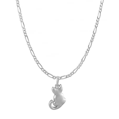 Pendentif chat mignon en argent pur, chaîne du bonheur et de la joie pour homme et femme