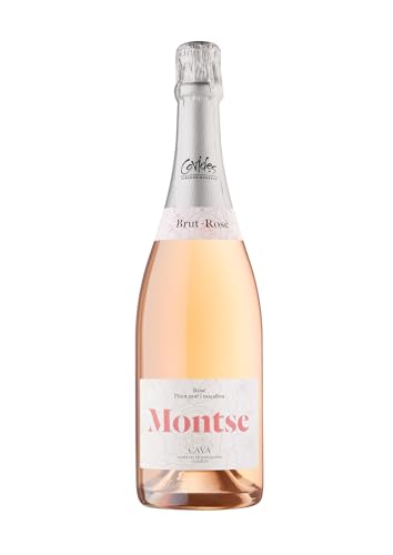 Cava Brut Rosado Montse – Elaborado con Pinot Noir y Macabeo de Viñedos Propios – Aromas Florales y Frutos Rojos con Perfil Fresco – Rosé D.O. Cava – 11,5% Vol – Botella 75 cl – Covides