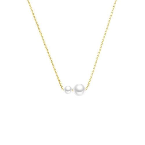 Collier de perles en argent sterling 925 élégant et mignon pour femmes raffinées