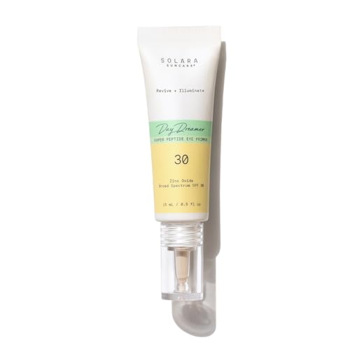 Solara Suncare - Day Dreamer Super Peptide Eye Primer SPF 30 | Vegan Cruelty Free | Safe For Sensitive Skin (0.5 fl oz | 15 ml)