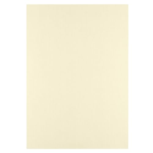 Florence Tonkarton A4-10 St. mit Leinen Struktur Raffia (Beige) 250 g - Scrapbooking Bedarf und Bastelpapier für Kartenbasteln, Scrapbooking und Journaling - Reißfest Buntpapier