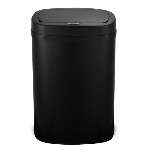 Bayt Poubelle de Cuisine à Capteur – 60 Litres – Ouverture Automatique – Métallique – Noir