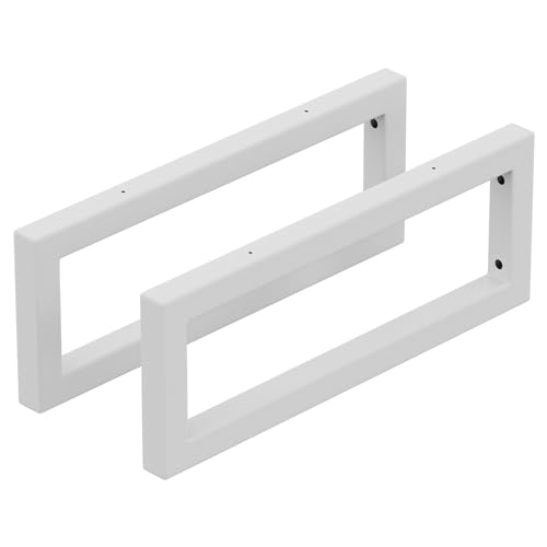 JYiuog Lot de 2 supports de lavabo - Support mural en métal - Support de console pour lavabo - Support mural polyvalent (blanc, 40 cm)