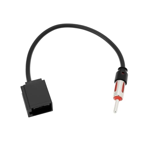 YINETTECH 1 Pièce Adaptateur d'antenne d'autoradio Extension d'antenne ISO Stéréo Compatible avec Volvo S40 S60 S70 S80 V70 XC70 V40 l'antenne Noir