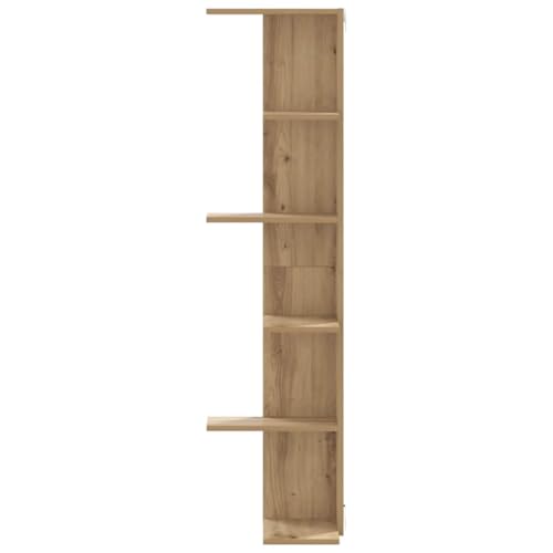 Étagère d'angle murale en chêne Artisan, meuble moderne suspendu - 7