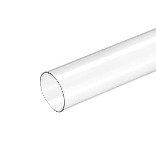 MECCANIXITY Plastic Pipe Rigid Polycarbonate Round Tube Clear 1