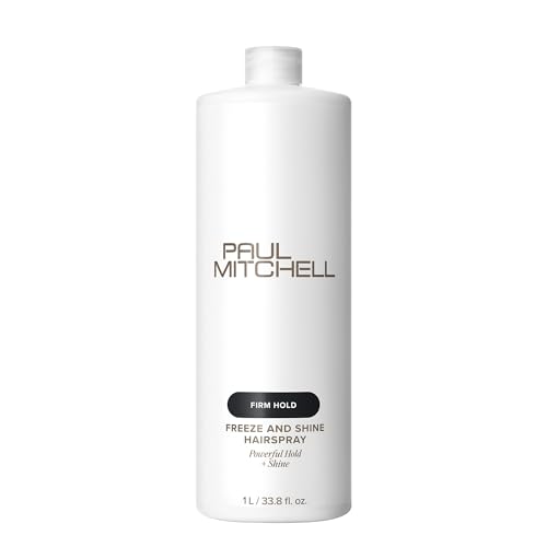 Paul Mitchell Freeze and Shine Hairspray, Powerful Hold + Shine, For Coarse Hair, 33.8 fl oz