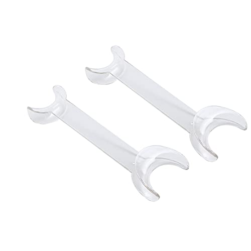 Angzhili 8 Pcs Dental Intraoral Cheek Lip Retractor,Cheek Retractors Opener Mouth Opener,Double Head T-Shape Dental Orthodontic Tool Surgical Retractor (Small, Clear)