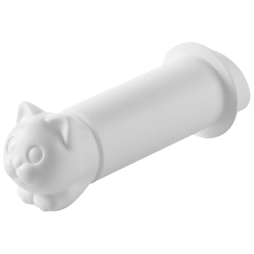 SEWCHICS Wall-Mounted Cat Toilet Paper Holder Household Paper Mount with Shelf White Tool-Free Bathroom Tissue Rack for Kitchen and Toilet