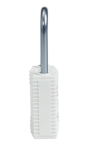 Image of Brady CPT-WHT-38AL-KD6PK SafeKey Padlock, White, 3.0 in H x 1.25 in W x 0.75 in D