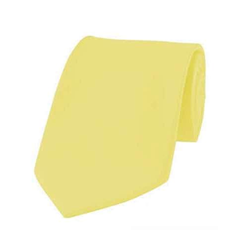Romario Manzini Solid Color Mens Tie - Sunshine Yellow