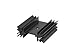 CUI Inc HSE-B20254-035H-01 HSE-BXX Series 25.4 x 35 x 12.7 mm 4.42?C/W Black Anodized TO-220 Heatsink - 25 item(s)